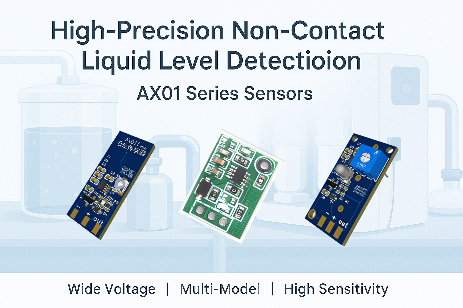 High-Precision Non-Contact Liquid Level Detection Solution — AX01 Series Level Sensors
